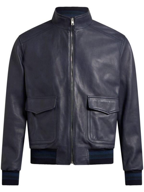 ETRO leather bomber jacket